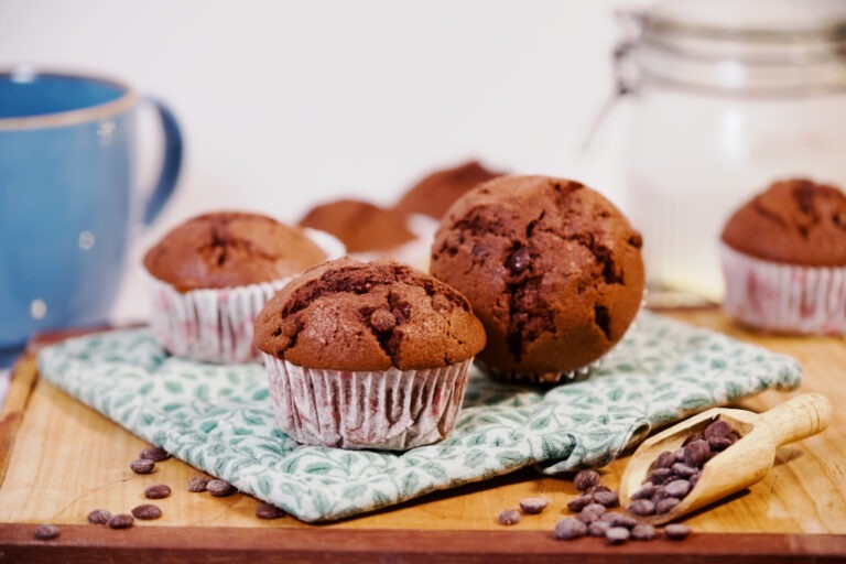 Muffins au chocolat et pépites de chocolat